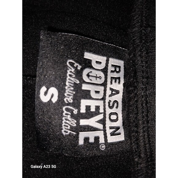 Reason Clothing Popeye Sweatpants Black Size Small Exclusive Collab Fleece - Picture 6 of 9